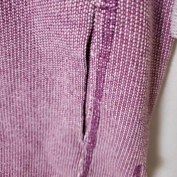 Soft Surroundings Top Just Beachy French Terry Hooded Pullover Size M Purple - Picture 5 of 9